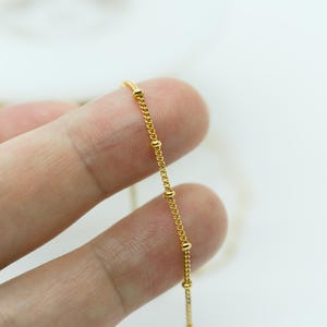 14K Gold Filled Satellite Chain: 1.2mm, 1 Foot Jewelry Making