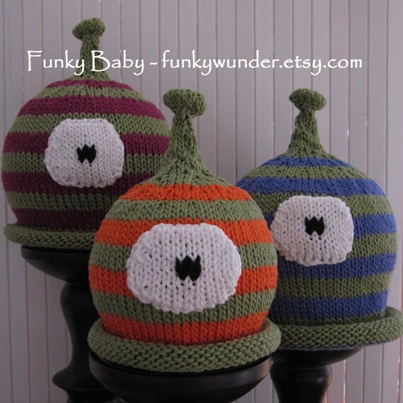 Monster Hat KNITTING PATTERN in Sizes 