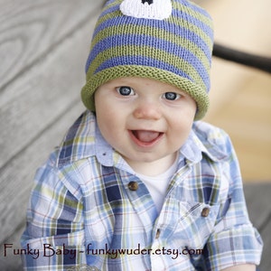 Monster hat KNITTING PATTERN in sizes infant through adult image 3