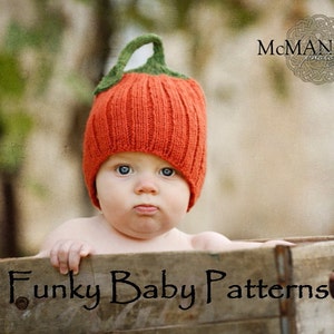 Pumpkin hat KNITTING PATTERN image 1