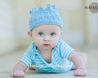 Crowned prince and princess headband KNITTING PATTERN by Funky Baby