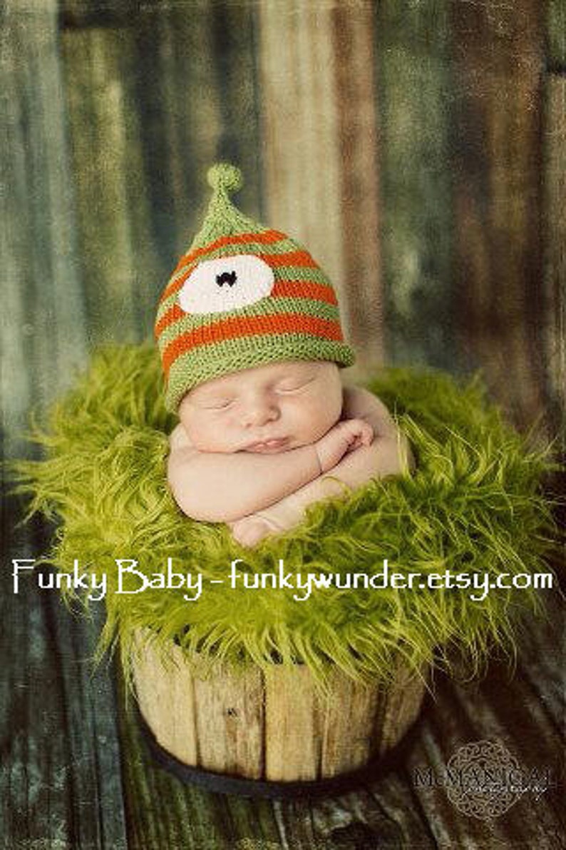 Monster hat KNITTING PATTERN in sizes infant through adult image 2