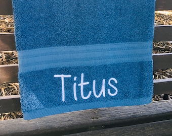 Personalized bath towel, embroidered towel, monogrammed bath towel, bathroom decor, towel with name