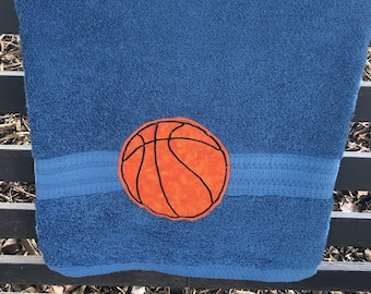 Basketball Towel, kid's sports towel, basketball bath towel, personalized towel, swim towel, child's bath towel, sports bath décor