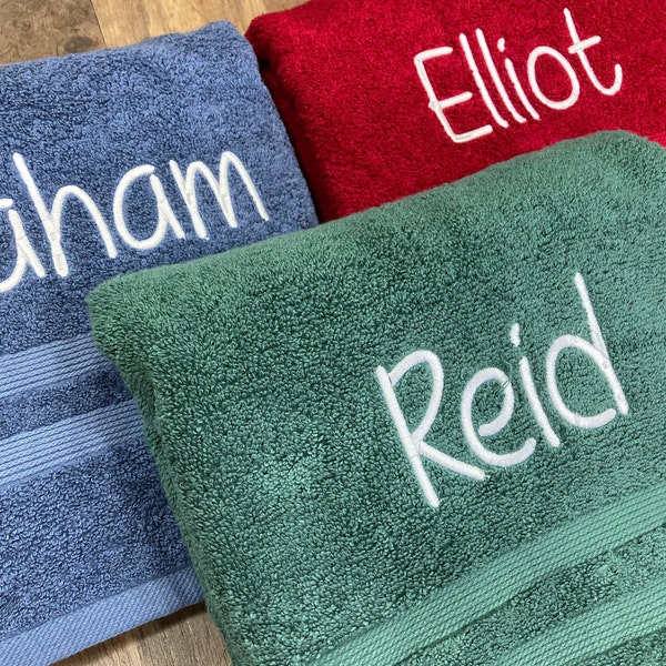 Personalized bath towel, embroidered towel, monogrammed bath towel, bath sheet, towel with name