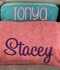 Embroidered Bath Towel: Personalized Monogrammed Cotton Towel
