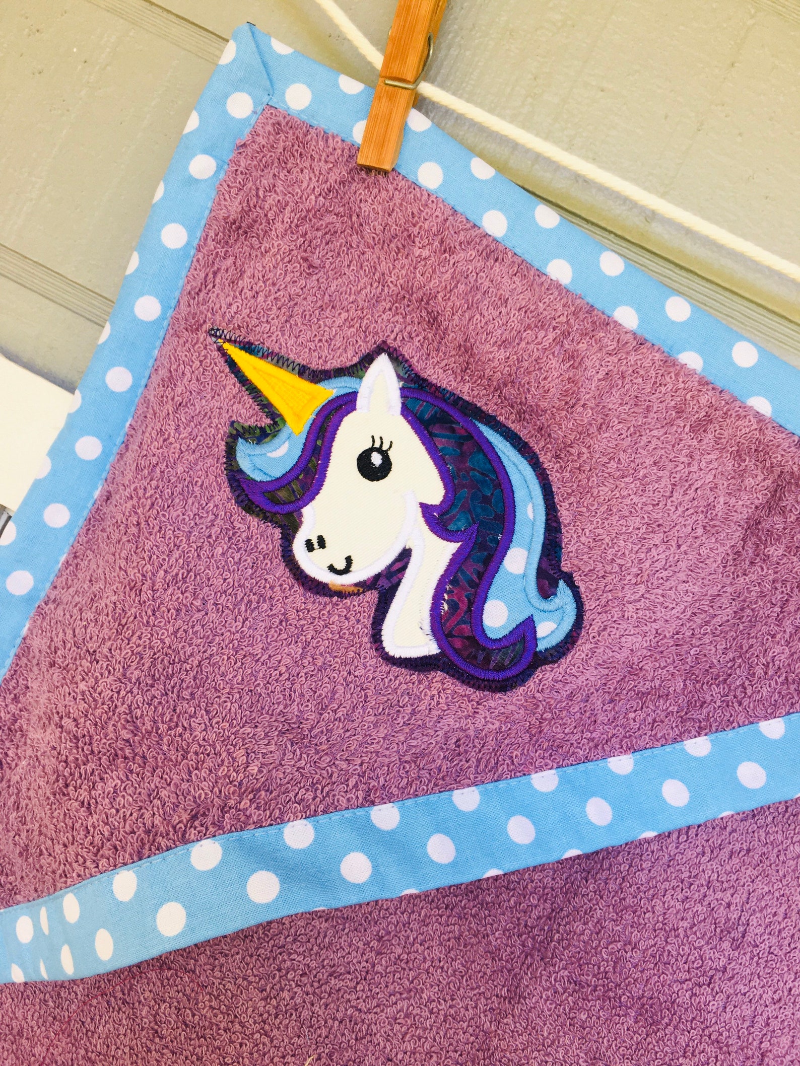 Unicorn baby hooded towel unicorn bath towel personalized Etsy