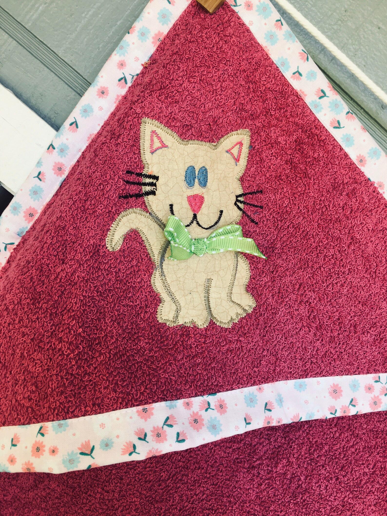 Cat baby hooded towel kitty bath towel hooded towel Etsy