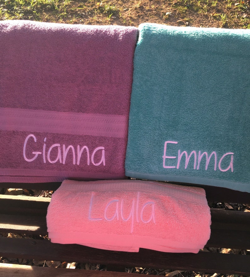 Personalized Bath Towel Embroidered Towel Monogrammed Bath Etsy