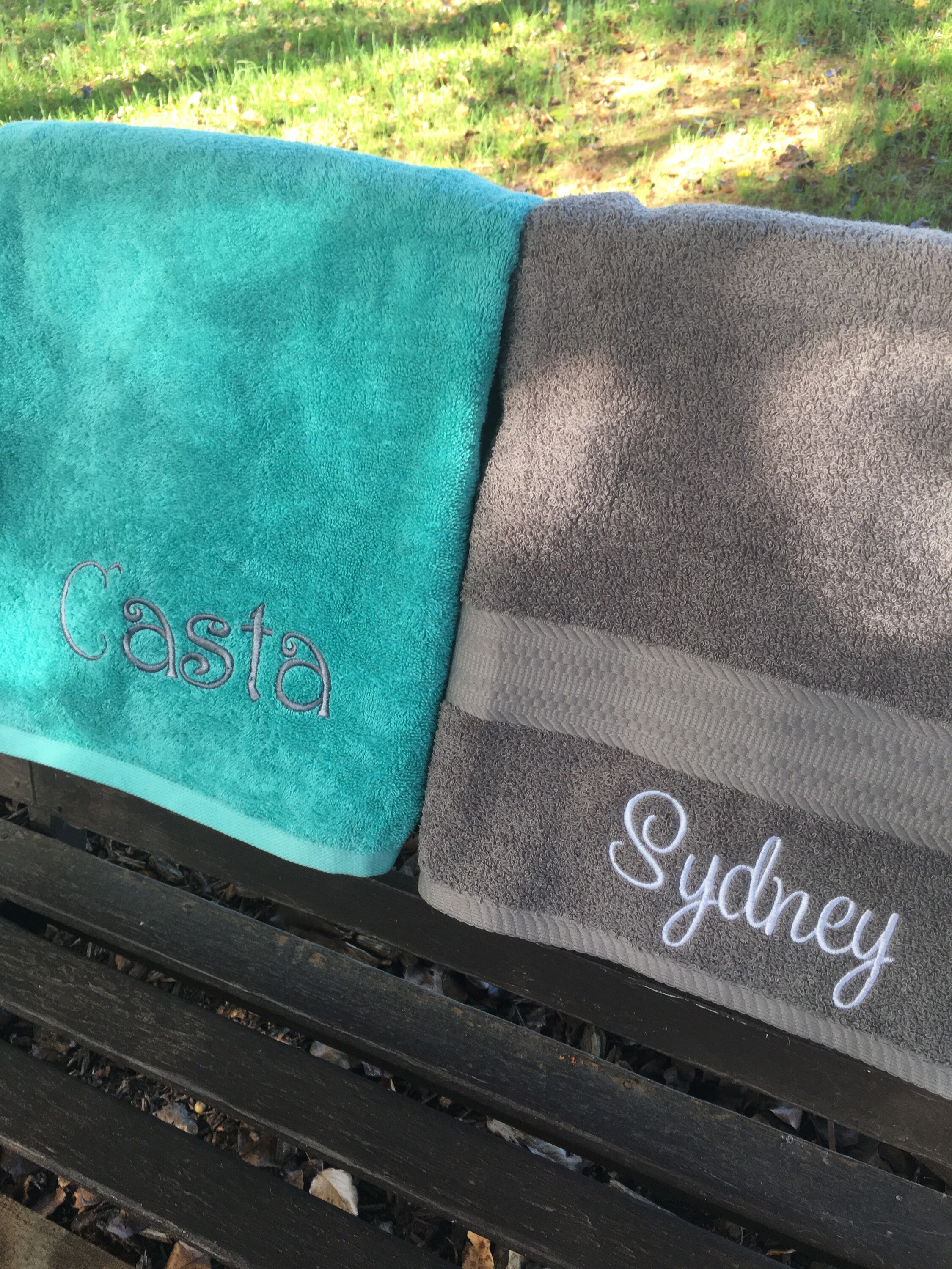 Personalized Bath Towels Embroidered Towel Monogrammed Bath Etsy