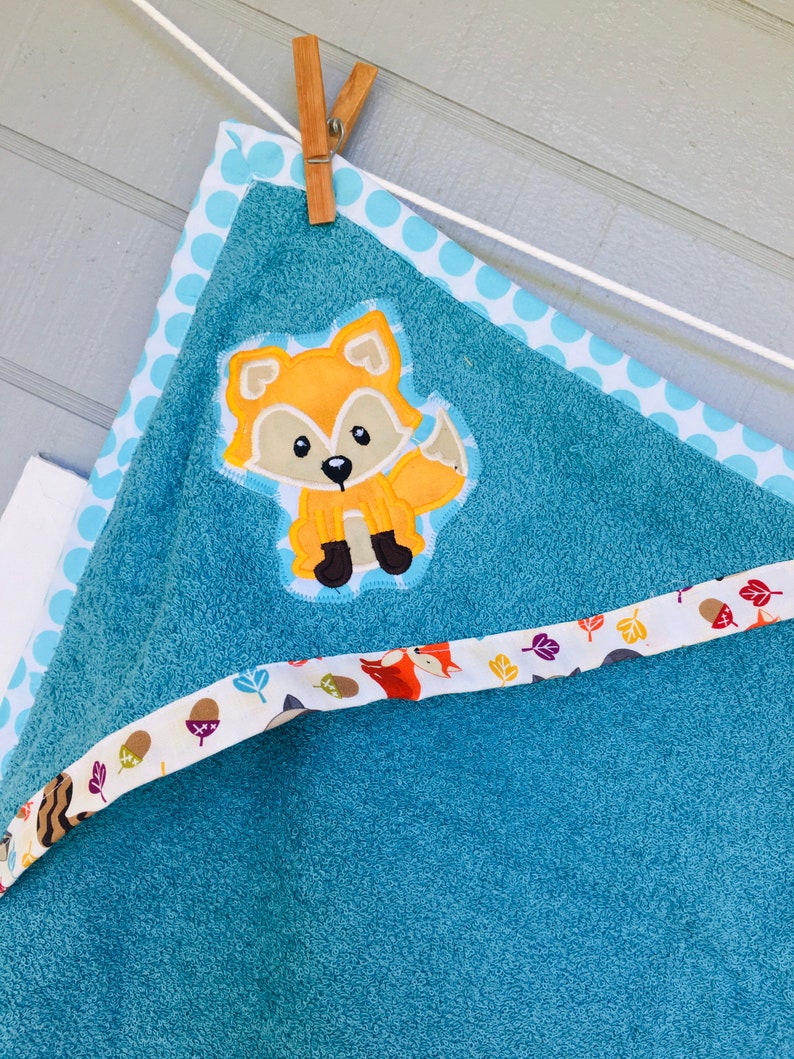 Fox baby hooded towel baby bath towel animal hooded towel Etsy