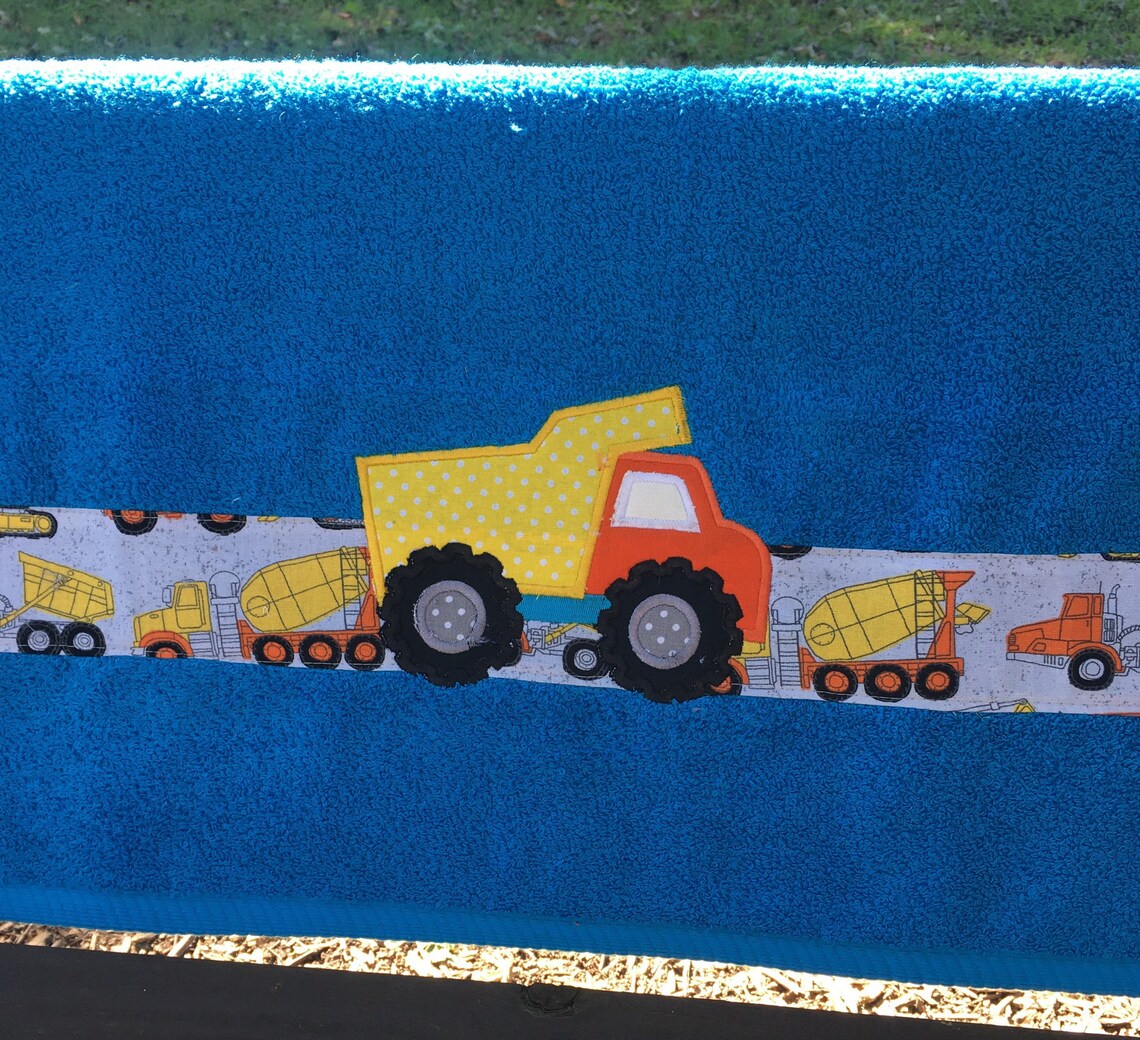 Dump Truck Towel Truck Bath Décor Truck Bath Towel Etsy Australia