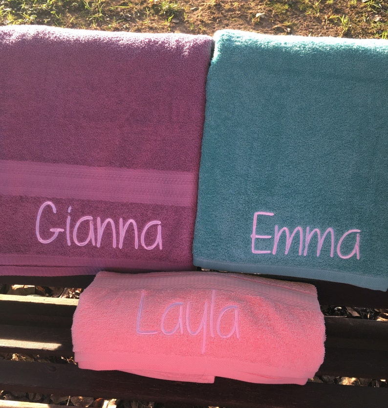 Personalized bath towel set embroidered towel monogrammed Etsy