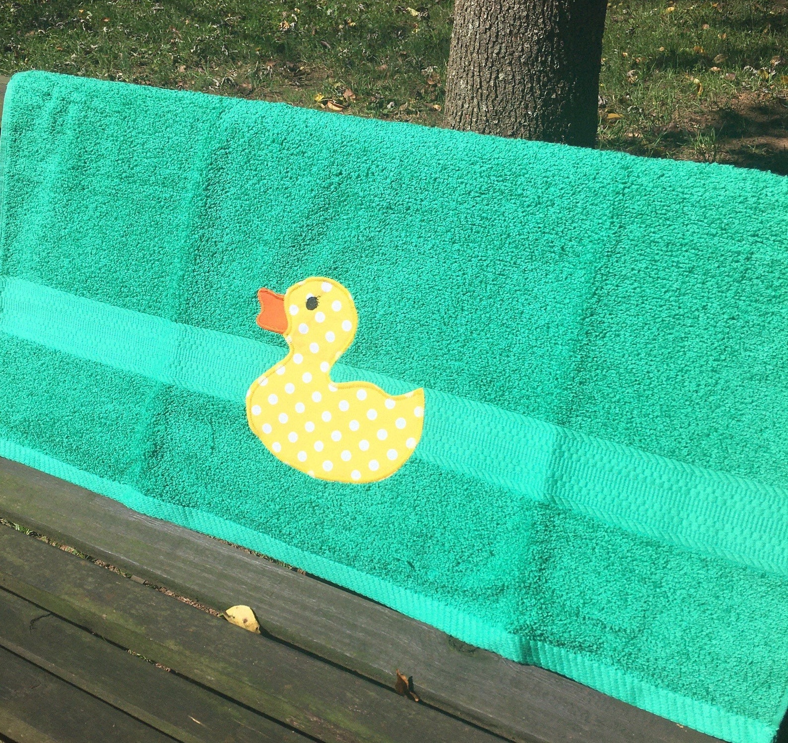 Green Duck Towel duck bath décor duck bath towel kid's Etsy