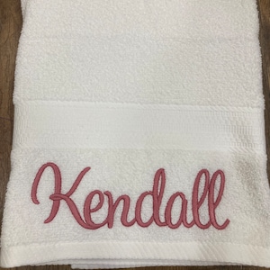 Personalized bath towel, embroidered towel, monogrammed bath towel, bathroom decor, towel with name image 7