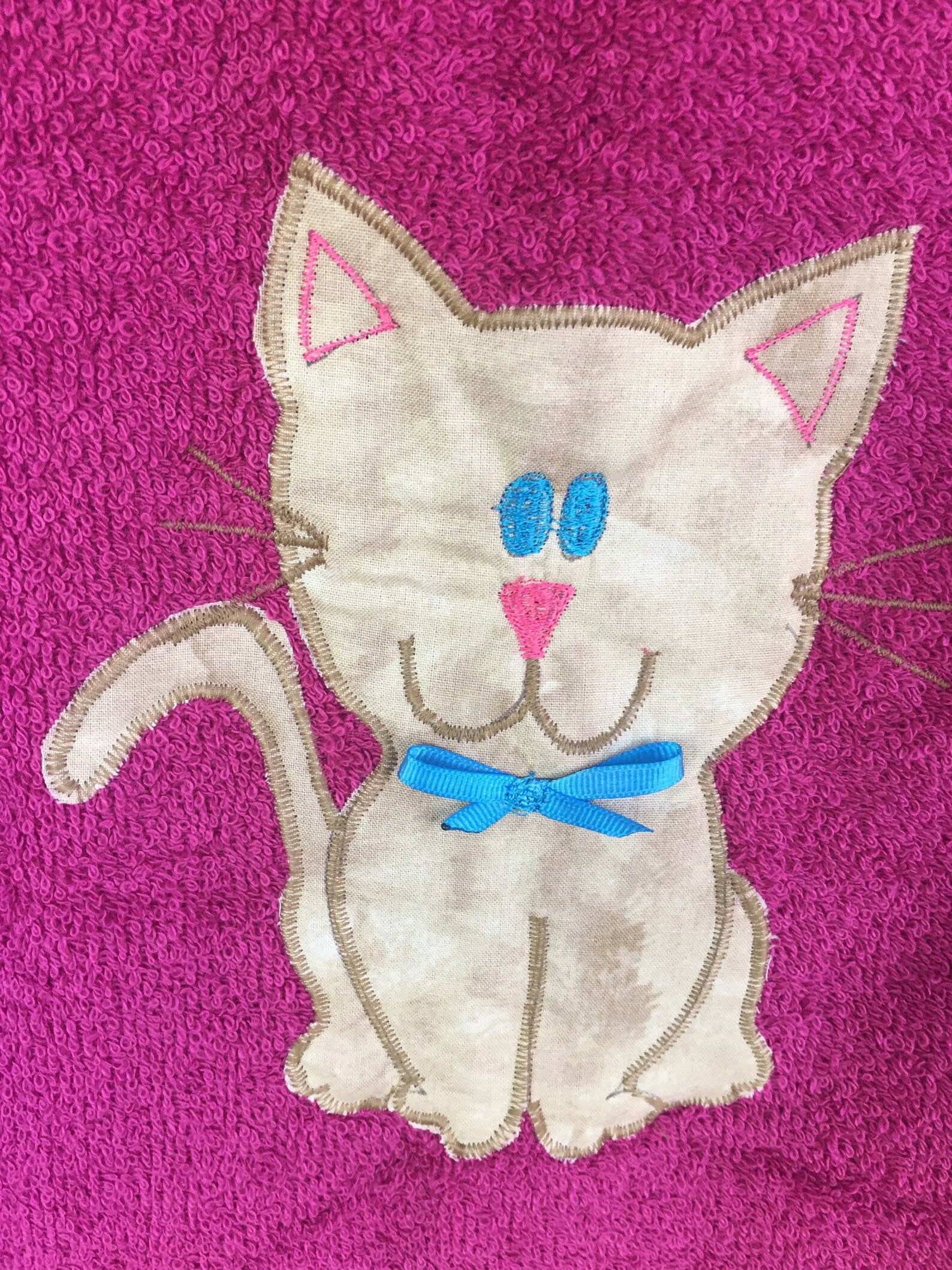 Hooded cat towel kitten bath towel personalized towel Etsy