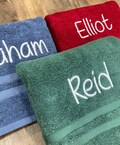 Personalized Embroidered Bath Towel: Custom Monogrammed Cotton Towel