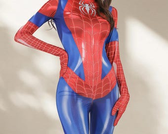 Mono rojo sexy de Spiderman – Disfraz de superheroína elegante y lencería atrevida para mujer