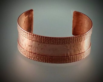 Solid copper cuff bracelet