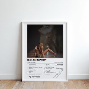 Póster digital del álbum "So Close To What" de Tate Mcrae / Póster de música minimalista / Hip Hop / Decoración de pared / Chica pop