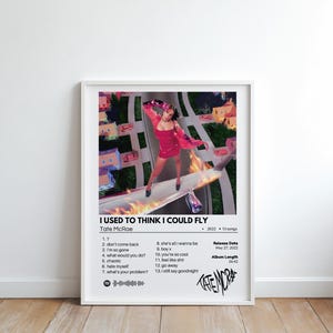 Tate Mcrae- Ich dachte, ich könnte fliegen Digitales Album-Poster | Minimalistisches Musik Poster | HipHop | Wanddekoration | Pop Girl