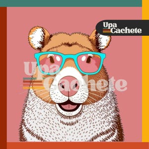 Cool Capybara Printable | Fun Digital Art for Mugs, T-Shirts, and More | Instant Download