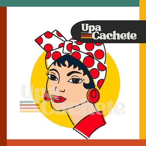 Arte retro imprimible de la mujer panista venezolana: perfecto para camisetas, tazas, carteles y más / Descarga instantánea