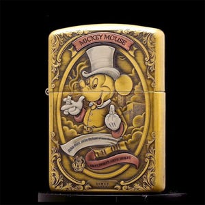 Mickey Mouse Zippo Lighter | Unique Design | Official Disney | Collectible Gift | Stylish and Durable | Perfect for Fans