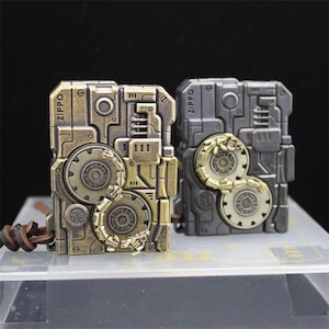 Cyberpunk Gear Design Zippo – Limited Edition, Windproof, Metallic Finish, Comes with Authentic Box – Perfect Collectible Gift