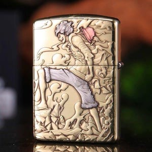 One Piece Wano Arc Inspired Lighter – KaidoLuffy Engraved Collectible with Original Box