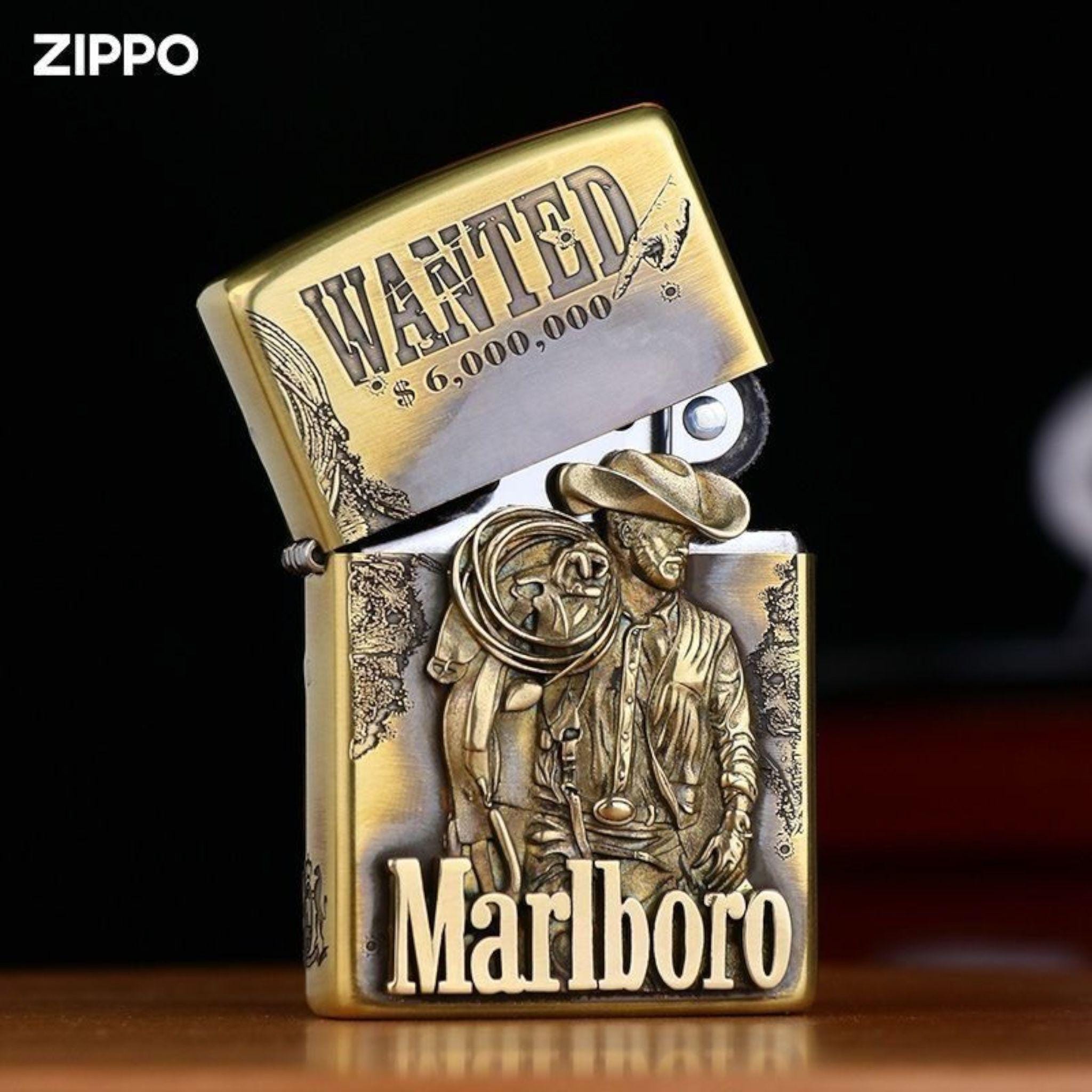 Zippo Lighter - Vintage Marlboro Cowboy 