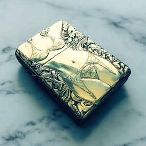 Elegant Embossed Zippo Lighter - Premium Design, Timeless Quality, and a Perfect Gift for Collectors and Style Enthusiasts