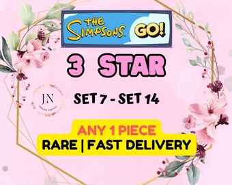 Mono 3 Star Sticker - 1 Piece Set 7 to 14 - The Simpsons Go