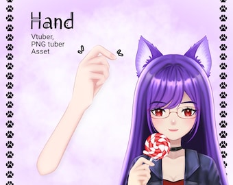 Mano (para sujetar una piruleta, una rosa, etc.)
