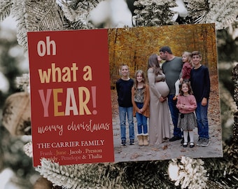 Wat a Year Holiday Card - Instant Download