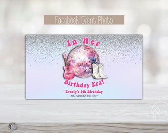 Birthday Era Birthday party Facebook Event Photo - Instant Download