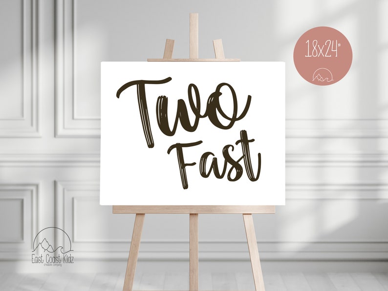 Two Fast Race Car Birthday poster. Instant Download image 2