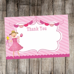 Pinkalicious Inspired Thank You Card - Print Your Own