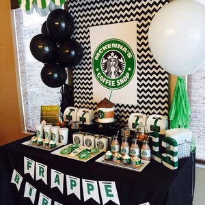 Starbucks Birthday Coffee Lover Printable Banner, Instant Download ...