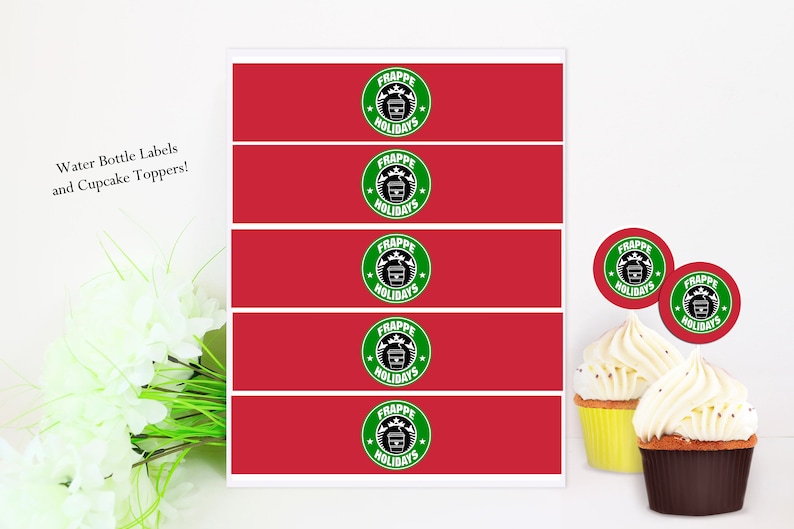Print Your Own Coffee Birthday Frappe Birthday Party Pack Coffee Lover Instant Download Starbucks Frappe Holidays Party Pack