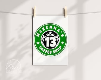 Starbucks Inspired Happy Birthday Poster - Instant Download