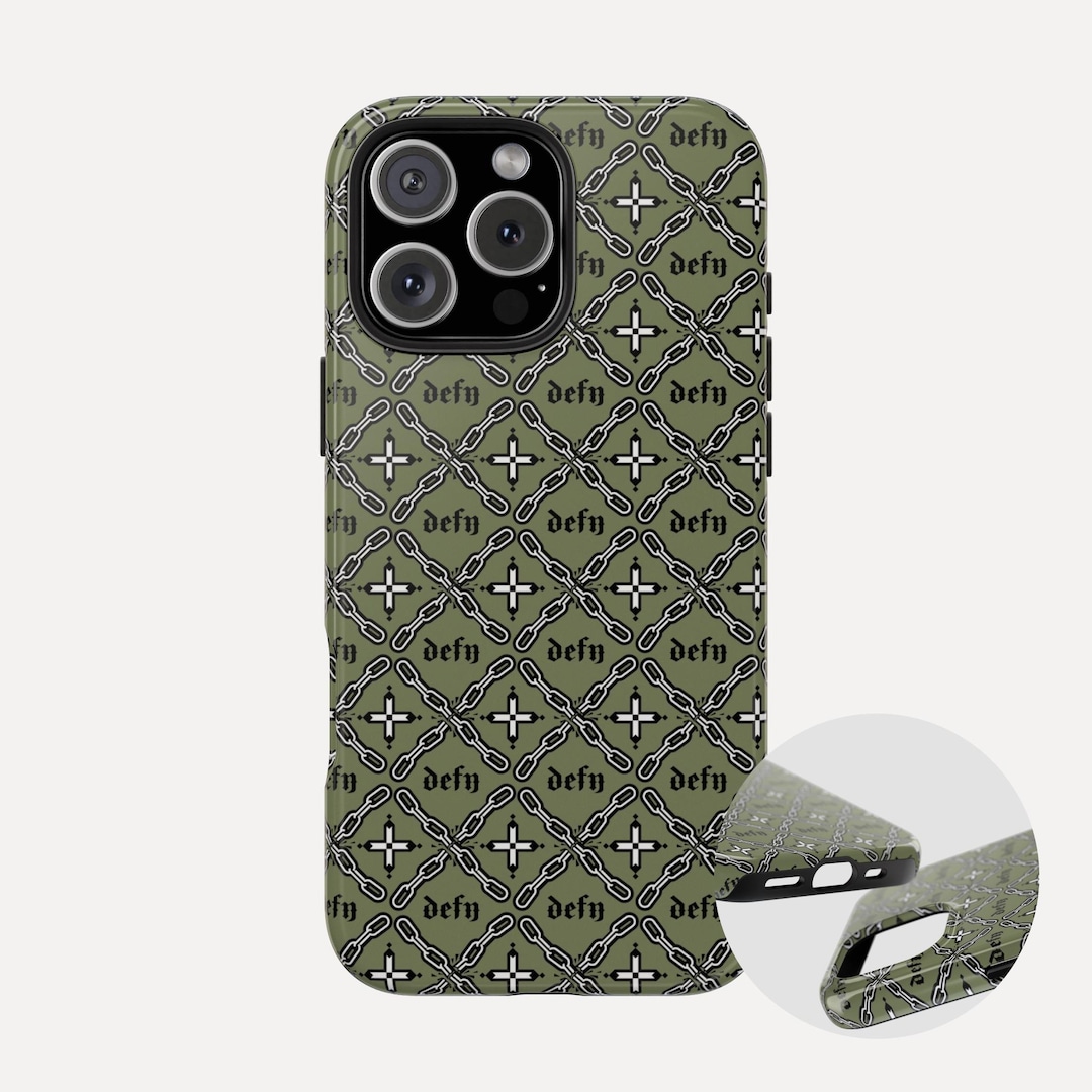 Defy Military Chainmail Pattern Phone Case Tough Phone Cases for iPhone