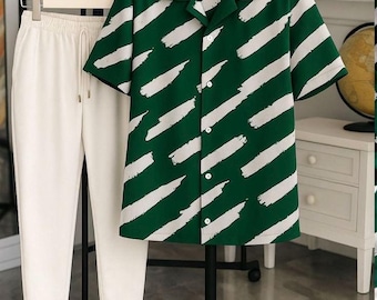 Men's Print Outfit Set: Luxury Shirt & Pant Combo