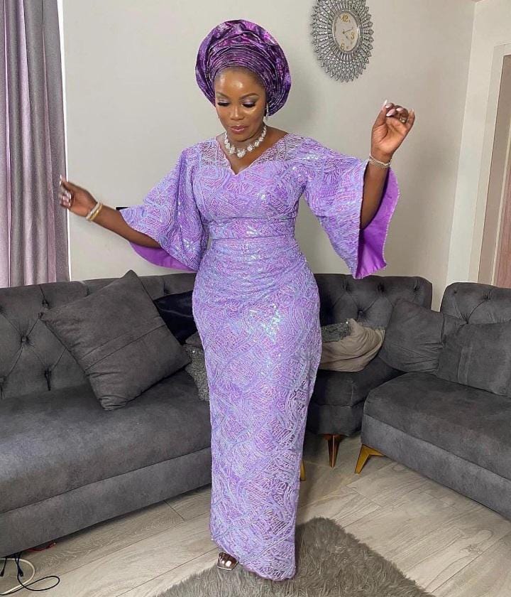 african lace dress styles for wedding guest Nigerian Lace Gown: Trendy Aso Ebi Style Wedding Guest Dress