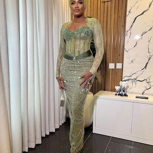 Lace styles dress/ Nigerian wedding dress/Owambe dress/special occasions dress/ Bridal maid/ luxury wedding dress/ Traditional wears/ AsoEbi