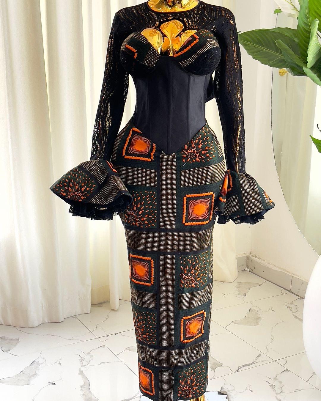 African Ankara dress, party occasion dress, Ankara prom dress, African clothing gown, Maxi Ankara, 2-pieces dress, Owanbe dress