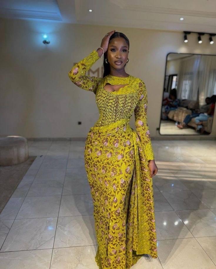 nigerian lace dresses Latest Nigerian Lace Dress: African Asoebi Wedding Style