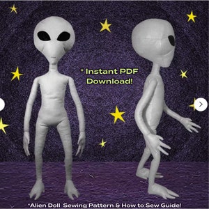 Meet Zort, The Alien Gray Plush - Digital Sewing Pattern!