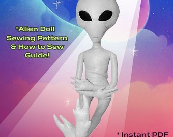 Space Alien, knuffel, naaipop pdf-patroon!