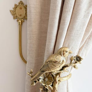 sparrow bird brass curtain hook, wall hook, tie-back hook, living room bedroom  Decorative
